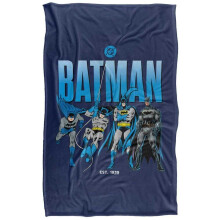 (152cm x 127cm, Blue) Batman The Years Line Up Soft Touch Blanket