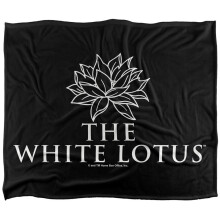 (147cm x 91cm, Multicoloured) The White Lotus Stacked Logo Soft Touch Blanket