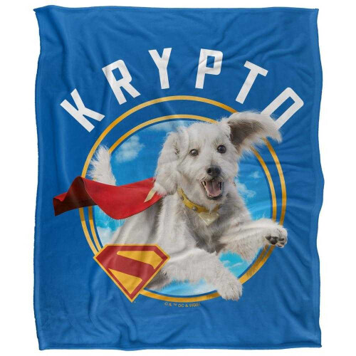 Superman (152cm x 127cm, Multicoloured) Superman Krypto 2025 Sky Blanket