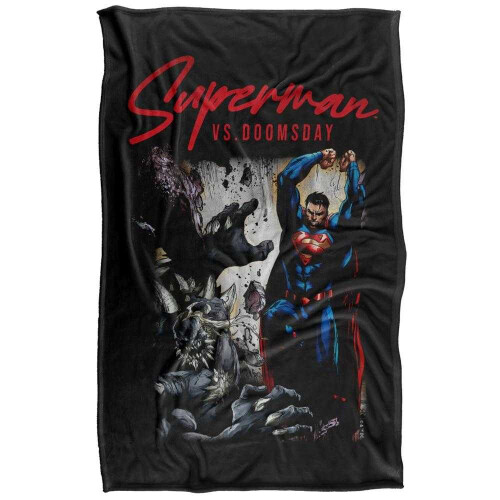 Superman (152cm x 127cm, Multicoloured) Superman Doomsday Soft Touch Blanket