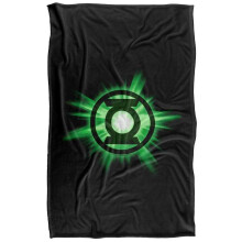 (147cm x 91cm, Black/Green) Green Lantern Glow Logo Soft Touch Blanket