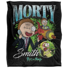 (152cm x 127cm, Multicoloured) Rick And Morty Homage Soft Touch Blanket