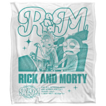 (152cm x 127cm, Multicoloured) Rick And Morty Mono Soft Touch Blanket
