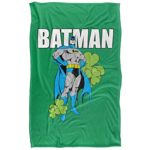 Batman (147cm x 91cm, Multicoloured) Batman Shamrock Soft Touch Blanket