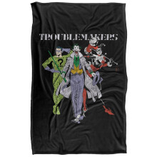 (152cm x 127cm, Black/Multicoloured) Batman Original Gangsters Blanket