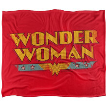 (127cm x 152cm, Red) Wonder Woman Logo Soft Touch Blanket