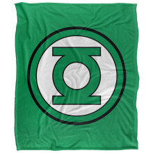 (147cm x 91cm, Green) Green Lantern Large Logo Soft Touch Blanket