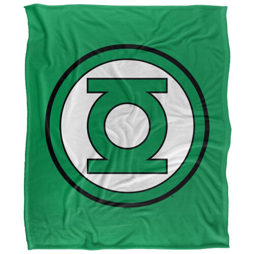 (147cm x 91cm, Green) Green Lantern Large Logo Soft Touch Blanket