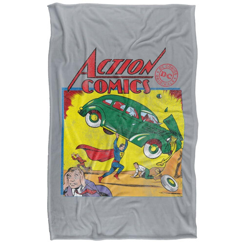 Superman (152cm x 127cm, Multicoloured) Superman Action Comics Soft Touch Blanket