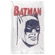 (147cm x 91cm, White) Batman Crayon Soft Touch Blanket