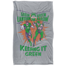 (152cm x 127cm, Multicoloured) Green Lantern Keeping It Green Soft Touch Blanket