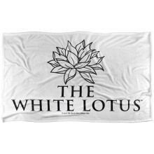 (147cm x 91cm, Multicoloured) The White Lotus Stacked Logo Soft Touch Blanket
