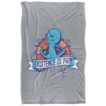 (147cm x 91cm, Multicoloured) Rick And Morty Existence Is Pain Soft Touch Blanket