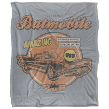 (147cm x 91cm, Multicoloured) Batman Amazing Batmobile Soft Touch Blanket