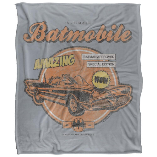Batman (152cm x 127cm, Multicoloured) Batman Amazing Batmobile Soft Touch Blanket