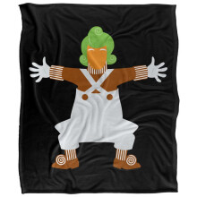 (147cm x 91cm, Multicoloured) Willy Wonka & The Chocolate Factory Oompa Loompa Blanket