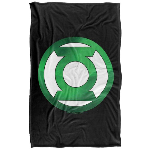 (152cm x 127cm, Multicoloured) Green Lantern Chrome Logo Soft Touch Blanket