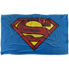 (152cm x 127cm, Multicoloured) Superman Shield Soft Touch Blanket