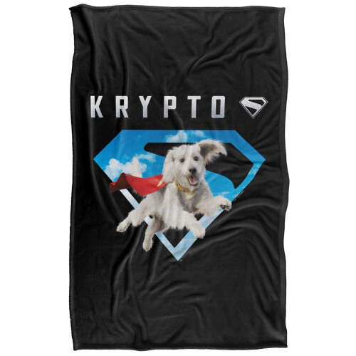 Superman (152cm x 127cm, Multicoloured) Superman Krypto 2025 Sky Shield Soft Touch Blanket