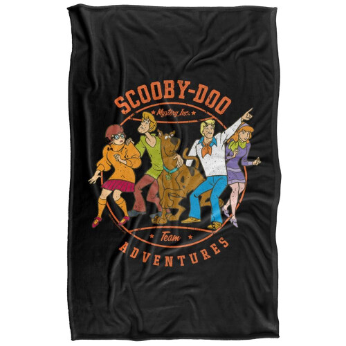 Scooby Doo (147cm x 91cm, Black/Multicoloured) Scooby Doo Adventures Supersoft Blanket