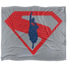 (152cm x 127cm, Multicoloured) Superman 2025 Flight Soft Touch Logo Blanket