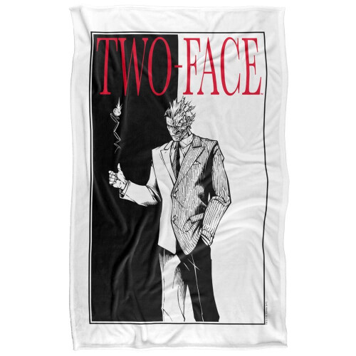 Batman (147cm x 91cm, Multicoloured) Batman Two Face Soft Touch Blanket