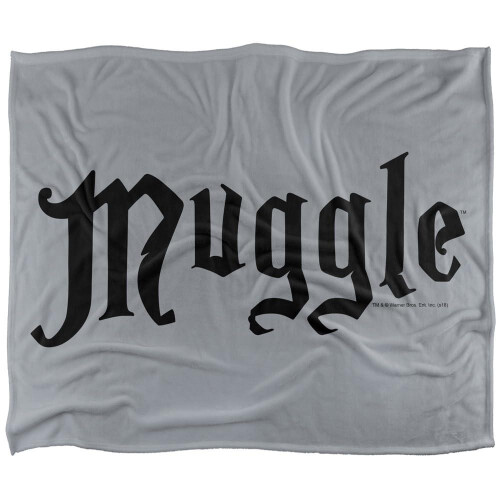 Harry Potter (152cm x 127cm, Grey) Harry Potter Muggle Soft Touch Blanket