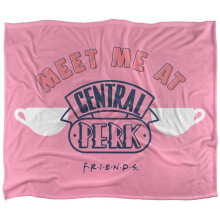 (91cm x 147cm, Multicoloured) Friends Meet Me At Central Perk Soft Touch Blanket