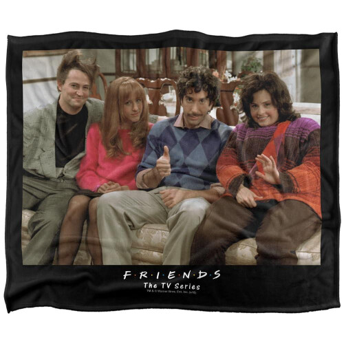 Friends (147cm x 91cm, Multicoloured) Friends Throwback Soft Touch Blanket