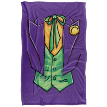 (152cm x 127cm, Multicoloured) Batman The Joker Costume Soft Touch Blanket