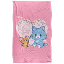 (152cm x 127cm, Multicoloured) Tom And Jerry Gokko Heart Blanket