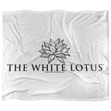 (147cm x 91cm, Multicoloured) The White Lotus Logo Soft Touch Blanket