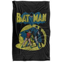 (152cm x 127cm, Multicoloured) Batman Cover Vintage Soft Touch Blanket