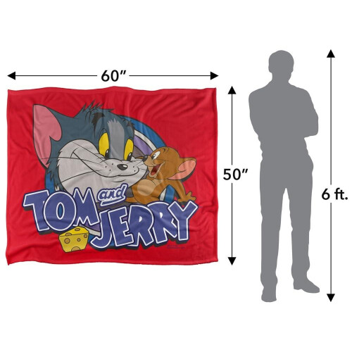 TOM AND JERRY (147cm x 91cm, Multicoloured) Tom And Jerry Friendly Enemies Blanket 2