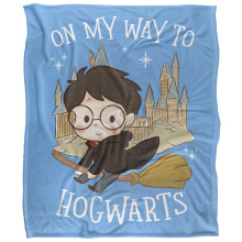 (147cm x 91cm, Multicoloured) Harry Potter On My Way To Hogwarts Blanket
