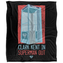 (147cm x 91cm, Multicoloured) Superman Clark Kent Telephone Booth Soft Touch Blanket