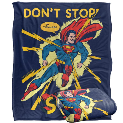 Superman (152cm x 127cm, Multicoloured) Superman It Tickles Blanket 1