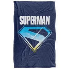 (147cm x 91cm, Multicoloured) Superman 2025 Flight Soft Touch Logo Blanket