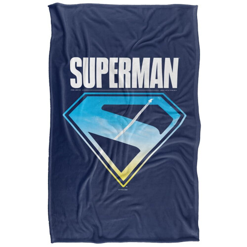 Superman (152cm x 127cm, Multicoloured) Superman 2025 Flight Soft Touch Logo Blanket