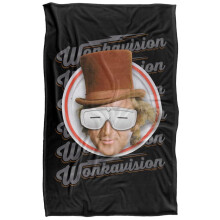 (147cm x 91cm, Multicoloured) Willy Wonka & The Chocolate Factory Wonkavision Soft Touch Blanket