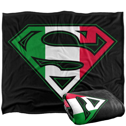 Superman (127cm x 152cm, Multicoloured) Superman Italian Shield Soft Touch Blanket 1