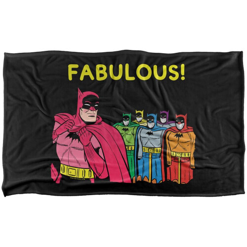 Batman (147cm x 91cm, Multicoloured) Batman Fabulous! Blanket