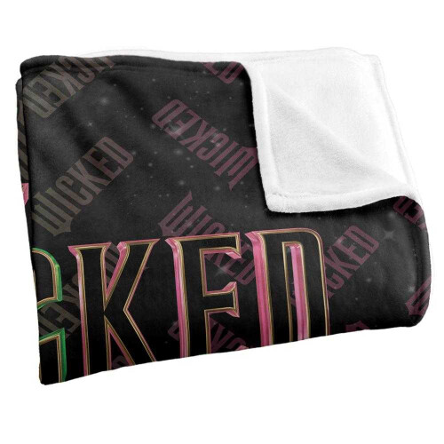 Wicked Movie Logo Soft Touch Blanket 2