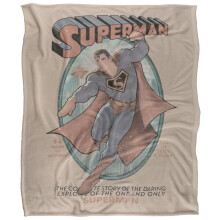 (152cm x 127cm, Multicoloured) Superman The Daring Exploits Soft Touch Blanket