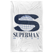(147cm x 91cm, Multicoloured) Superman 2025 S World Logo Blanket