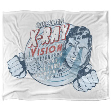 (91cm x 147cm, Multicoloured) Superman Xray Vision Vintage Soft Touch Blanket