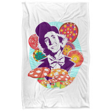 (147cm x 91cm, Multicoloured) Willy Wonka & The Chocolate Factory Face Soft Touch Blanket