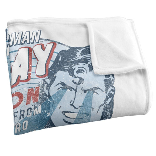 Superman (91cm x 147cm, Multicoloured) Superman Xray Vision Vintage Soft Touch Blanket 2