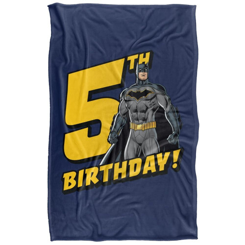 Batman (147cm x 91cm, Multicoloured) Batman 5th Birthday Blanket