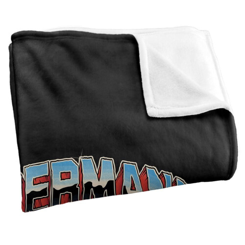 Superman (147cm x 91cm, Multicoloured) Superman Rock Band Chain Break Soft Touch Blanket 2